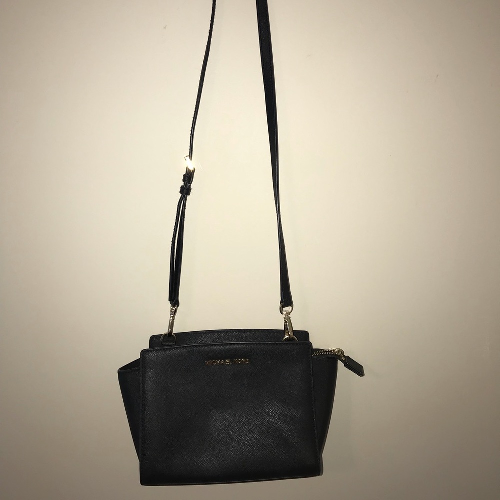 Michael Kors black leather crossbody